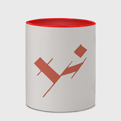 Кружка 3D Три буквы: красные, цвет: 3D-белый + красный — фото 2