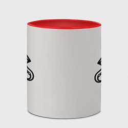 Кружка 3D Иной взгляд - два глаза осьминога, цвет: 3D-белый + красный — фото 2