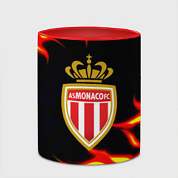 Кружка 3D Монако огненный фон текстура, цвет: 3D-белый + красный — фото 2