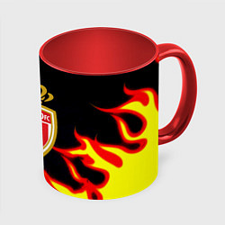 Кружка цветная Монако огненный фон текстура