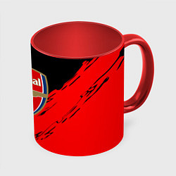 Кружка цветная Arsenal текстура краски