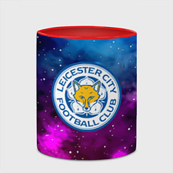 Кружка 3D Лестер сити космос, цвет: 3D-белый + красный — фото 2