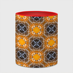 Кружка 3D Солнечный калейдоскоп, цвет: 3D-белый + красный — фото 2