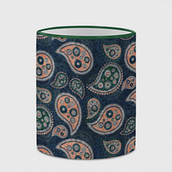 Кружка 3D Индийский деним, цвет: 3D-зеленый кант — фото 2