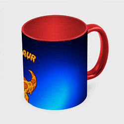 Кружка цветная Пиццазавр