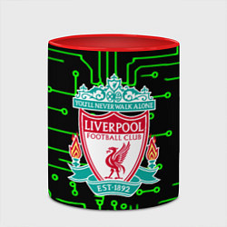 Кружка 3D Liverpool плата текстура, цвет: 3D-белый + красный — фото 2