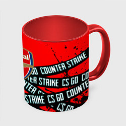 Кружка цветная Arsenal x counter strike game