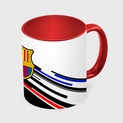 Кружка цветная Barcelona полосы текстура спорт