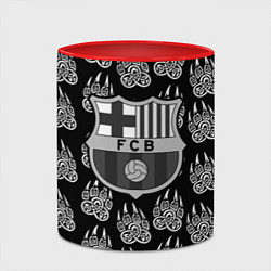 Кружка 3D Barcelona лапы лес, цвет: 3D-белый + красный — фото 2