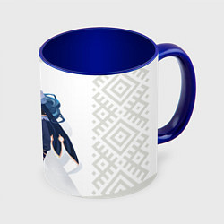 Кружка цветная Стиль хохлома: Сирин