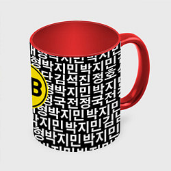 Кружка 3D Borussia японские символы паттерн, цвет: 3D-белый + красный