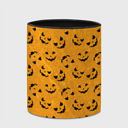 Кружка 3D Страшно веселый паттерн на Halloween, цвет: 3D-белый + черный — фото 2