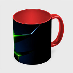 Кружка цветная Neon green glow