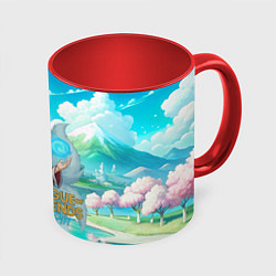 Кружка 3D Ahri League of Legends, цвет: 3D-белый + красный