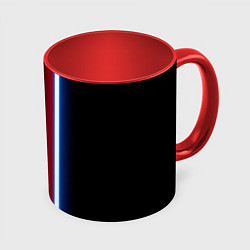 Кружка цветная Color white blue red neon