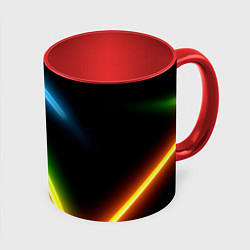 Кружка цветная Neon multicolored lines