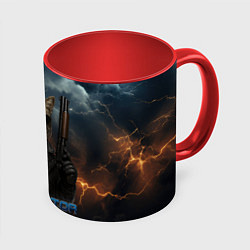 Кружка цветная The purrminator кот терминатор