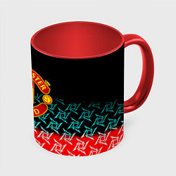 Кружка цветная Манчестер Юнайтед ниндзя паттерн