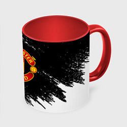 Кружка цветная Манчестер Юнайтед белые краски