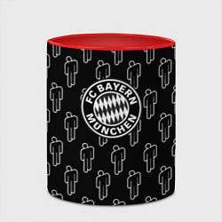 Кружка 3D Бавария Мюнхен люди паттерн, цвет: 3D-белый + красный — фото 2