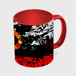 Кружка цветная Манчестер Юнайтед краски