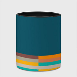 Кружка 3D Индиго и шумовой градиент заката с текстурой, цвет: 3D-белый + черный — фото 2