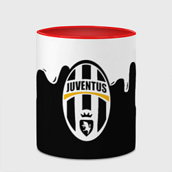 Кружка 3D Juventus капли красок, цвет: 3D-белый + красный — фото 2