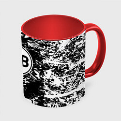 Кружка цветная Боруссиа белые краски