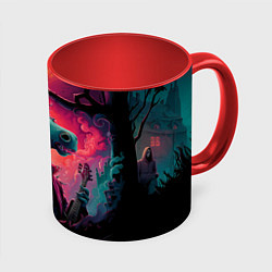 Кружка цветная Лошадь рок стиль