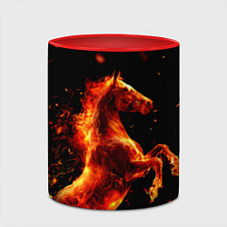 Кружка 3D Пламенный конь, цвет: 3D-белый + красный — фото 2