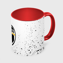 Кружка 3D Juventus краски текстура всплеск, цвет: 3D-белый + красный