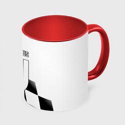 Кружка 3D Ювентус клетка краски, цвет: 3D-белый + красный