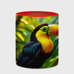 Кружка 3D Тукан на ветке, цвет: 3D-белый + красный — фото 2