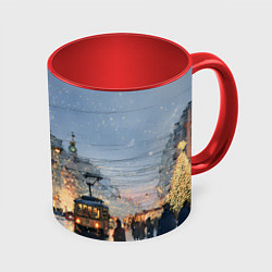 Кружка цветная Вечер Санкт-Петербурга