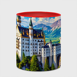 Кружка 3D Сказочный Нойшванштайн, цвет: 3D-белый + красный — фото 2