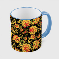 Кружка цветная Хохлома