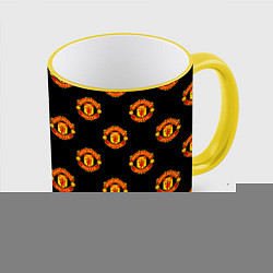 Кружка 3D Manchester United Pattern, цвет: 3D-желтый кант