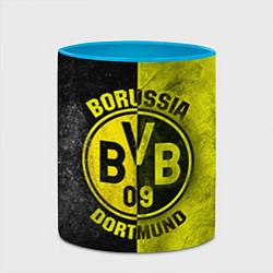 Кружка 3D Borussia Dortmund, цвет: 3D-белый + небесно-голубой — фото 2