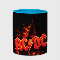 Кружка 3D AC/DC Flame, цвет: 3D-белый + небесно-голубой — фото 2