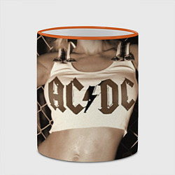Кружка 3D AC/DC Girl, цвет: 3D-оранжевый кант — фото 2