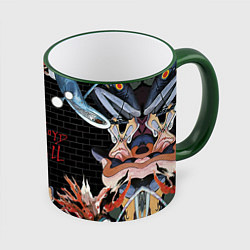 Кружка 3D Pink Floyd: The Wall, цвет: 3D-зеленый кант
