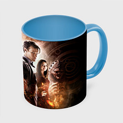 Кружка 3D Doctor Who: Heritage, цвет: 3D-белый + небесно-голубой