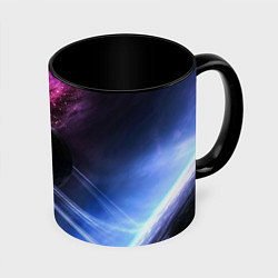Кружка 3D Космос, цвет: 3D-белый + черный