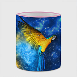 Кружка 3D Космический попугай, цвет: 3D-розовый кант — фото 2
