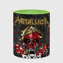 Кружка 3D Metallica XXX, цвет: 3D-белый + светло-зеленый — фото 2
