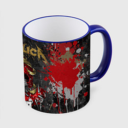 Кружка 3D Metallica XXX, цвет: 3D-синий кант