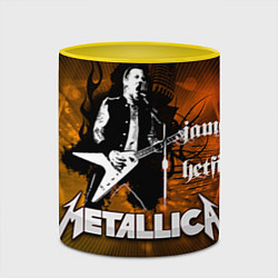 Кружка 3D Metallica: James Hetfield, цвет: 3D-белый + желтый — фото 2