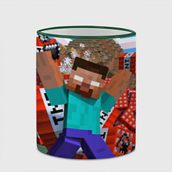 Кружка 3D Minecraft Man, цвет: 3D-зеленый кант — фото 2