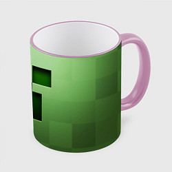 Кружка цветная Creeper Face