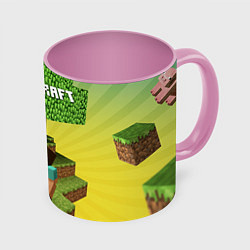 Кружка 3D Minecraft Tree, цвет: 3D-белый + розовый